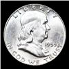 Image 2 : 1959-d Franklin Half Dollar 50c Grades Select+ Unc