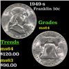 Image 1 : 1949-s Franklin Half Dollar 50c Grades Choice Unc