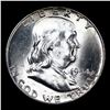 Image 2 : 1954-p Franklin Half Dollar 50c Grades Choice Unc+ FBL
