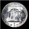 Image 3 : 1954-p Franklin Half Dollar 50c Grades Choice Unc+ FBL