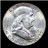 Image 2 : 1963-p Franklin Half Dollar 50c Grades Choice Unc FBL