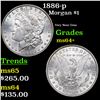 Image 1 : 1886-p Morgan Dollar $1 Grades Choice+ Unc