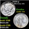 Image 1 : 1939-p Mercury Dime 10c Grades GEM++ FSB