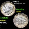 Image 1 : 1949-s Roosevelt Dime 10c Grades GEM+ Unc