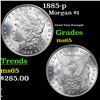 Image 1 : 1885-p Morgan Dollar $1 Grades GEM Unc
