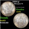 Image 1 : 1884-p Morgan Dollar $1 Grades GEM Unc