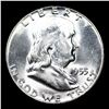 Image 2 : 1955-p Franklin Half Dollar 50c Grades Select Unc+ FBL