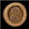 Image 2 : Mixed small cents 1c orig shotgun roll, 1917-d Wheat Cent, 1889 Indian Cent other end, Brinks Wrappe