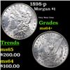 Image 1 : 1898-p Morgan Dollar $1 Grades Choice+ Unc