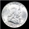 Image 2 : 1960-d Franklin Half Dollar 50c Grades Choice+ Unc