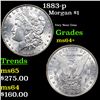 1883-p Morgan Dollar $1 Grades Choice+ Unc