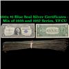 100x $1 Blue Seal Silver Certificates - Mix of 1935 and 1957 Series, VF-CU