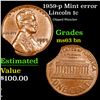 1959-p Lincoln Cent Mint error  1c Grades Select Unc BN
