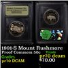 Image 1 : Proof 1991-S Mount Rushmore Modern Commem Half Dollar 50c Graded GEM++ Proof Deep Cameo By USCG