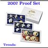 Image 1 : 2007 United States Mint Proof Set 12 coins.