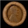 Image 2 : Mixed small cents 1c orig shotgun roll, 1917-d Wheat Cent, 1896 Indian Cent other end, Brinks Wrappe
