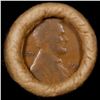 Image 2 : Mixed small cents 1c orig shotgun roll, 1918-d Wheat Cent, 1899 Indian Cent other end, Brinks Wrappe