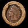 Image 3 : Mixed small cents 1c orig shotgun roll, 1918-d Wheat Cent, 1899 Indian Cent other end, Brinks Wrappe
