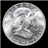 Image 2 : 1949-d Franklin Half Dollar 50c Grades Choice Unc FBL