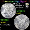 Image 1 : ***Auction Highlight*** 1889-s Morgan Dollar $1 Graded GEM Unc By USCG (fc)