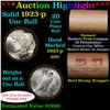 Image 1 : ***Auction Highlight*** Full solid date 1923-p Uncirculated Peace silver dollar roll, 20 coins (fc)