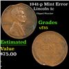 Image 1 : 1941-p Lincoln Cent Mint Error 1c Grades vf++