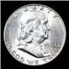 Image 2 : 1954-d Franklin Half Dollar 50c Grades Choice Unc+ FBL