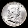 Image 2 : 1963-d Franklin Half Dollar 50c Grades Choice Unc+ FBL