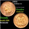 Image 1 : 1903 Indian Cent 1c Grades GEM Unc BN