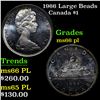 Image 1 : 1966 Large Beads Canada Dollar $1 Grades GEM+ UNC PL