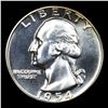 Image 2 : Proof 1954 Washington Quarter 25c Grades GEM++ Proof