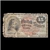 Image 2 : 1870's US Fractional Currency 15¢ Fourth Issue Fr-1267 Bust of Columbia Grades f, fine