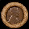 Image 2 : Mixed small cents 1c orig shotgun roll, 1919-d Wheat Cent, 1898 Indian Cent other end, Brinks Wrappe