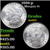 Image 1 : 1886-p Morgan Dollar $1 Grades GEM+ Unc