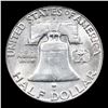 Image 3 : 1963-d Franklin Half Dollar 50c Grades Choice Unc FBL
