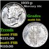 Image 1 : 1935-p Mercury Dime 10c Grades GEM+ FSB