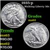Image 1 : 1935-p Walking Liberty Half Dollar 50c Grades Select Unc