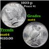 Image 1 : 1923-p Peace Dollar $1 Grades Choice Unc