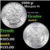 Image 1 : 1886-p Morgan Dollar $1 Grades Choice+ Unc