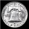 Image 3 : 1959-d Franklin Half Dollar 50c Grades Choice Unc