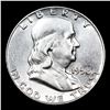 Image 2 : 1958-d Franklin Half Dollar 50c Grades Select+ Unc