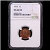 Image 2 : NGC 1916-p Lincoln Cent 1c Graded ms64 rb By NGC