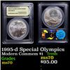 Image 1 : 1995-d Special Olympics Modern Commem Dollar $1 Graded ms70, Perfection BY USCG