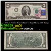 Image 1 : 1976 $2 Federal Reserve Note 1st Day of Issue, with Stamp Grades Choice AU/BU Slider