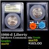 Image 1 : 1986-d Liberty Modern Commem Half Dollar 50c Graded ms70, Perfection BY USCG