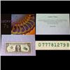 1999 $1 Green Seal Federal Reserve Note (Cleveland, OH) In Lucky 7's Envelope Grades cu