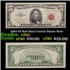 1963 $5 Red Seal United States Note Grades vf++