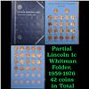 Image 1 : Partial Lincoln 1c Whitman Folder, 1959-1976 42 coins in Total