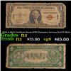 Image 1 : 1935A $1 Silver Certificate Hawaii WWII Emergency Currency Rare PC Block Grades f, fine