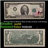 Image 1 : 1976 $2 Federal Reserve Note 1st Day of Issue, with Stamp Grades Choice AU/BU Slider